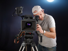 Cameraman Working With A Cinema Camera