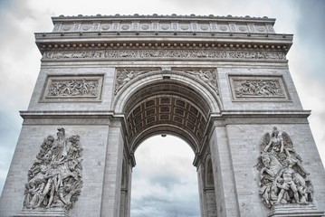 Sticker - Paris. Beautiful view of Triumph Arc. Arc de Triomphe