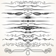 Ornamental Rule Lines. Decorative Design Elements