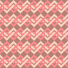 Wall Mural - Seamless pattern of interlacing lines in retro style.