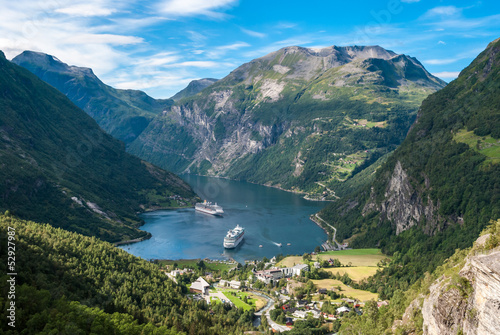 Naklejka na szybę Geiranger fjord, Norway