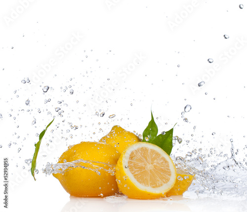 Naklejka nad blat kuchenny Fresh fruit, isolated on white background