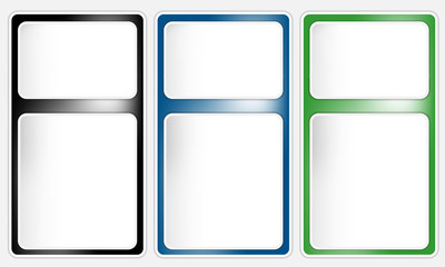 Poster - vector three text box