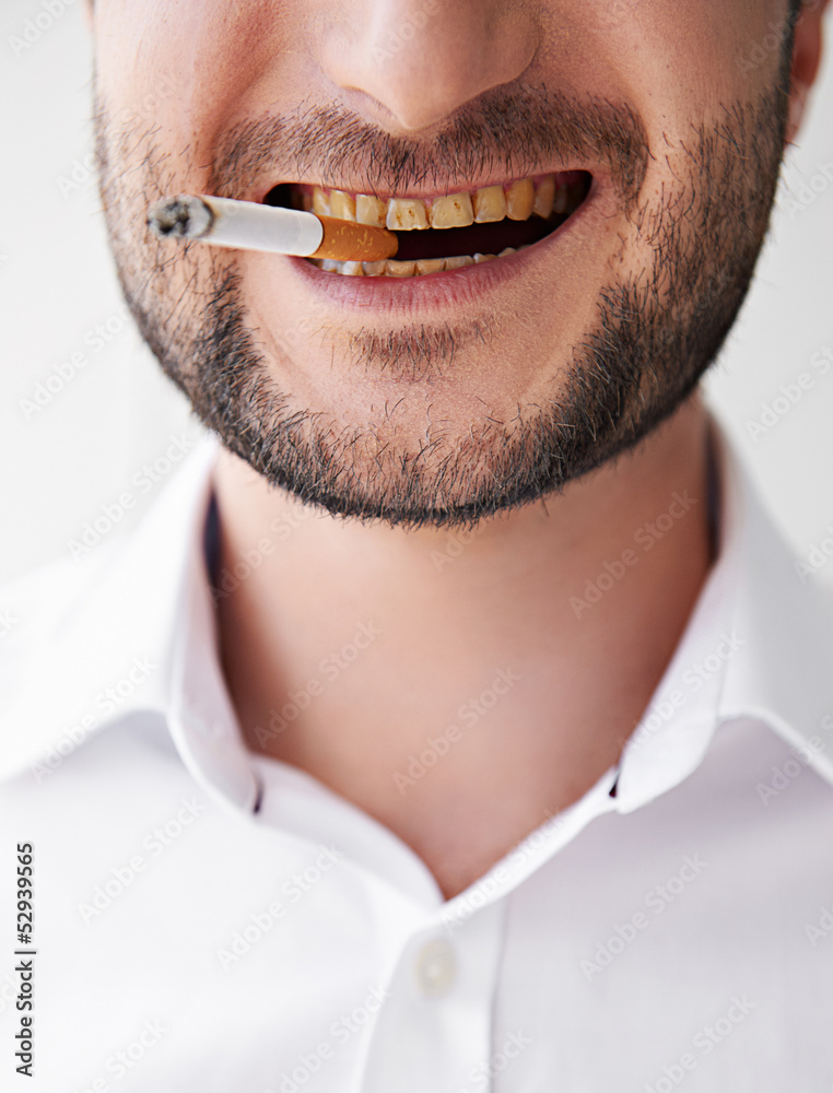 cigarettes yellow teeth smoking man with dirty yellow teeth Stock Photo cigarettes yellow teeth smoking man with dirty yellow teeth Stock Photo