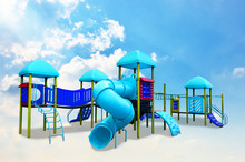 Colorful Children S Playground On The Clouds