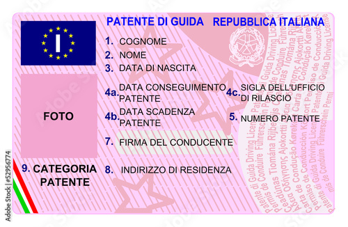 Fotografía Patente di guida europea - Patente elettronica