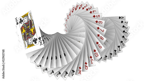 Fotografía 3d Rendering of Playing Cards