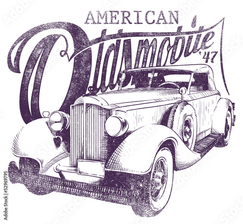 stary-samochod-vintage-ilustracja