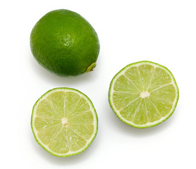 Wall Mural - lime isolated on white background