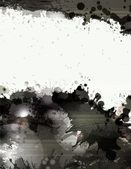 Aufkleber - grunge background with black splatters and spots