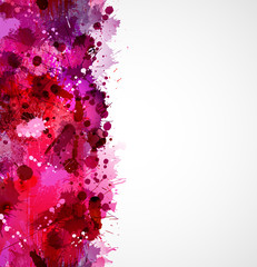 Aufkleber - Abstract artistic seamless border forming by blots