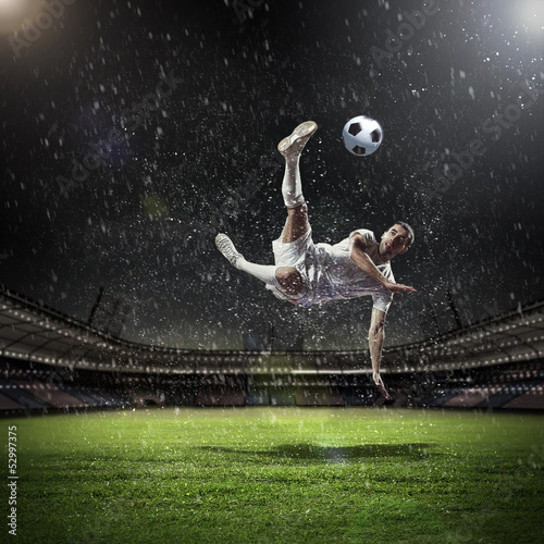 Foto-Stoffbanner - Football player (von Sergey Nivens)