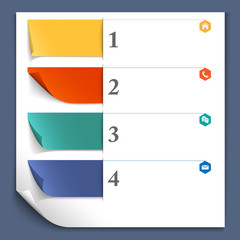 Poster - paper design template for website layout