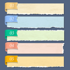 Poster - Torn paper numbered banners