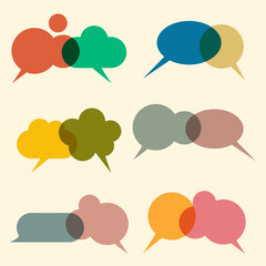 Wall Mural - various bubbles for speech