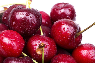 Sweet cherry macro background