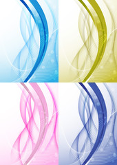 Wall Mural - Transparent background with abstract wave