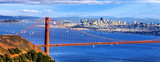 Panoramic view of famous Golden Gate Bridge