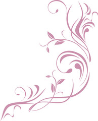 Wall Mural - ornamental floral element for design isolated on the white
