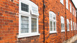 Row of modern double glaze windows