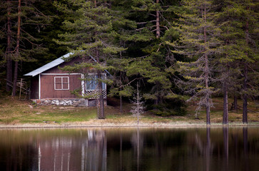 lake and villa