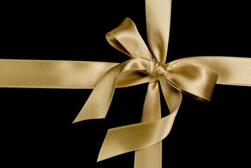 golden ribbon and bow