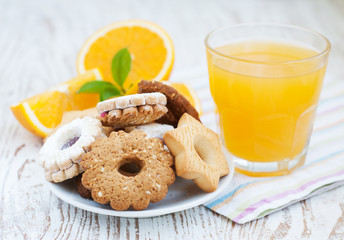 Poster - Orange juice and cookies