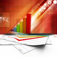 Digital illustration of Business graph