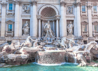 Wall Mural - Closeup of Fontana di Trevi.