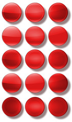 Wall Mural - Web Buttons glossy- set