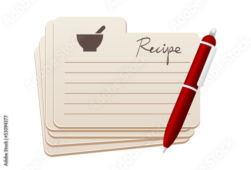 Cuadros en Lienzo recipe card with red pen