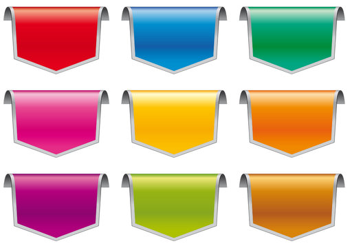 Frecce tridimensionali in 9 colori