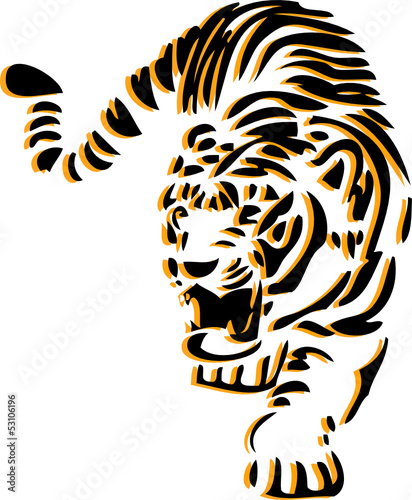 Naklejka dekoracyjna Tygrys