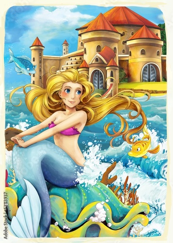 Foto-Plissee - The mermaid- castles - knights and fairies (von honeyflavour)