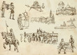 Czechoslovak collection 2 - hand drawings into vector set