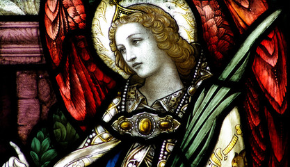 Sticker - Angel in stained glass