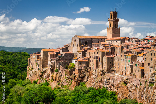 Pitigliano city on the clif...