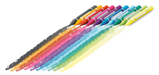 Sticker - Colorful crayons