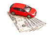Car and money. Concept for buying, renting, insurance, fuel, ser
