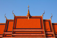 Detail Of A Traditional Buddhist Temple Roof