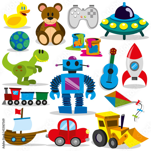 Nowoczesny obraz na płótnie Vector Toy Set