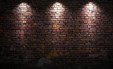 Brick Wall With Lights