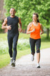 Sport couple running