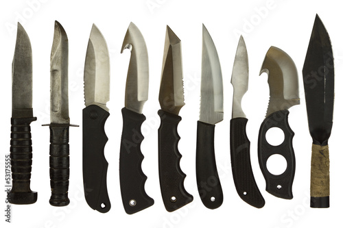 Fotografía Sheath Knives Isolated on a White Background