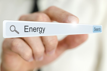 Wall Mural - word energy written in search bar