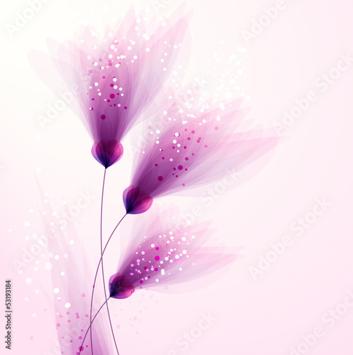 Naklejka dekoracyjna vector background with flowers