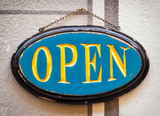 Poster - open sign