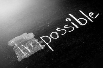 Changing impossible into possible on a chalkboard