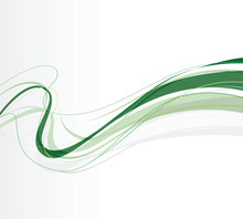 Abstract Green Swirling Lines