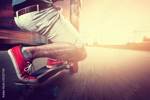 Naklejka nad blat kuchenny Longboarder